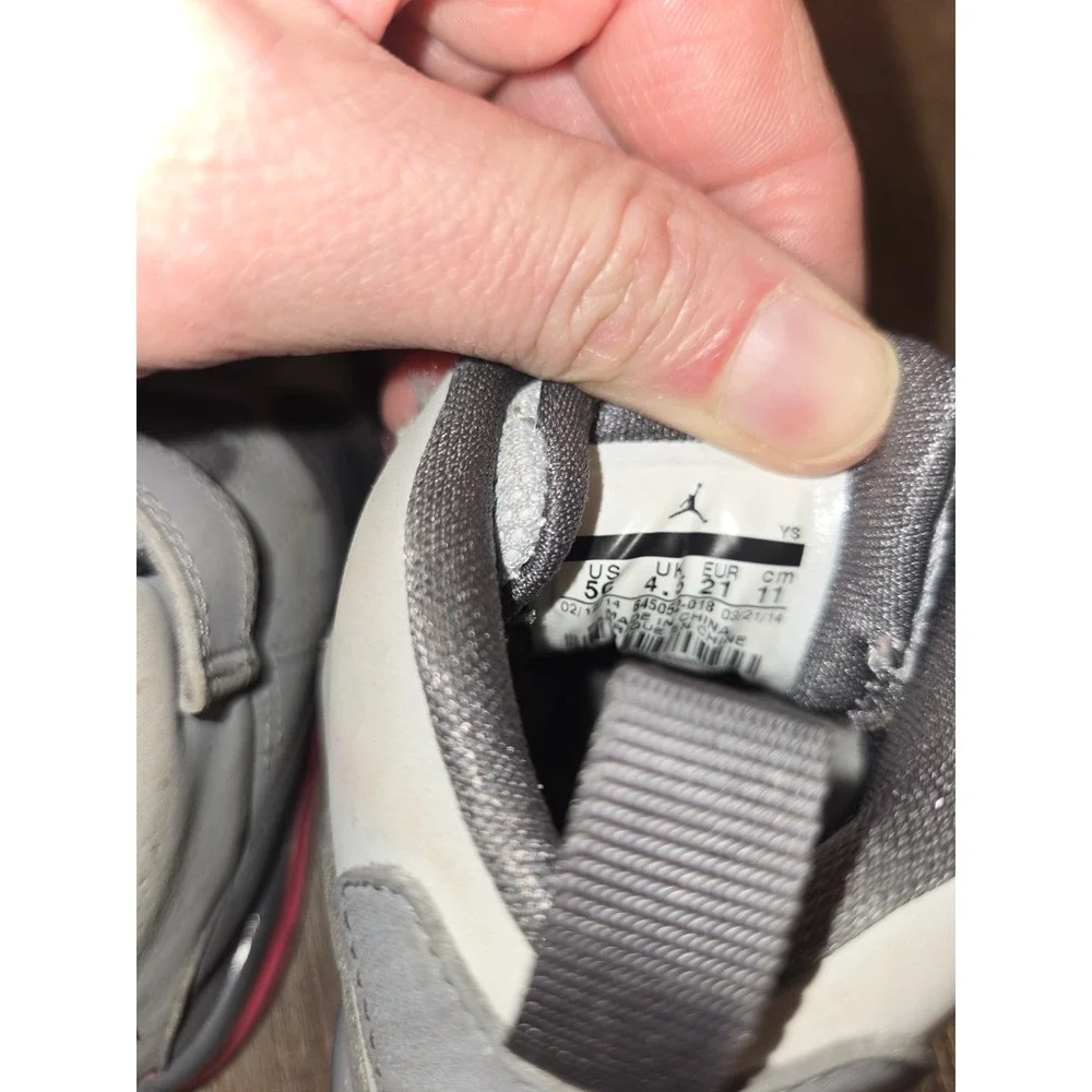 Kids Air Jordan‎ Flight Basketball Shoes Pink Grey Size 5C 645052-018